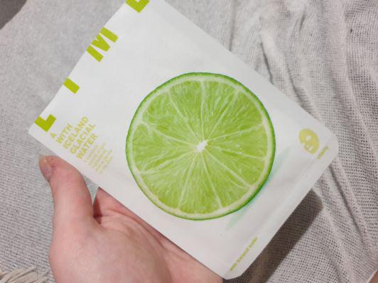Mishe Maska do twarzy w płacie, Limonka, Z wodą lodowcową