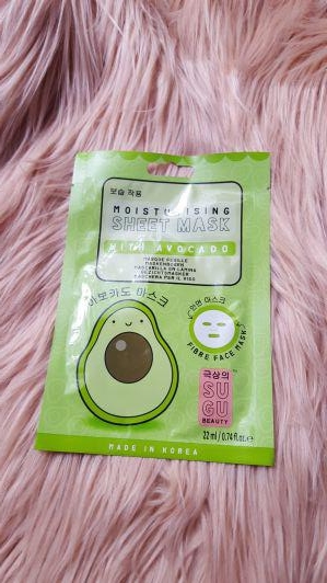 Sugu Maska do twarzy w płacie, Moisturising with Avocado