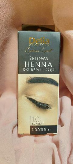Delia Henna do brwi, Żelowa, nr 1.0 Czarna