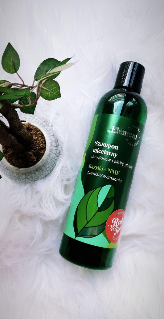 _Element Szampon do włosów i skóry głowy, Micelarny, Bazylia + NMF