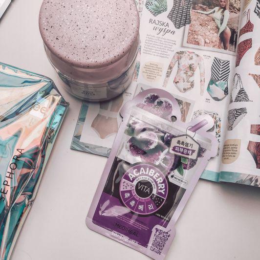 Mediheal Maska do twarzy w płacie, VITA, Energizująco-tonizująca, Jagody Acai