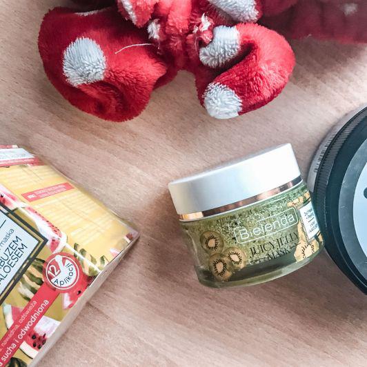 Bielenda Juicy Jelly Mask, 2 w 1 maska + peeling, Kiwi i kaktus