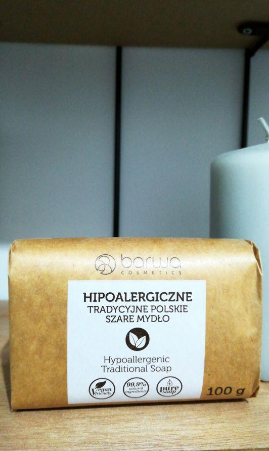 Barwa Hipoalergiczne tradycyjne polskie szare mydło w kostce