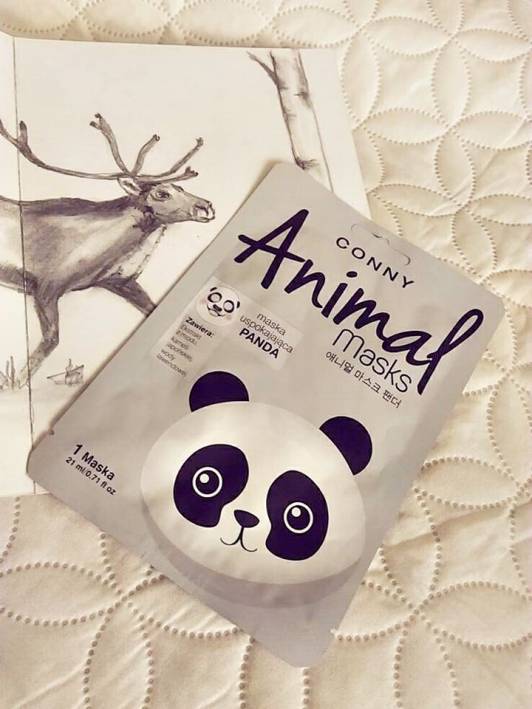 Conny, Maska do twarzy w płacie, Animal masks, Panda