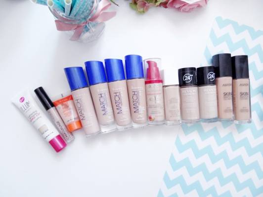 kosmetyki podklady rimmel astor revlon bourjois