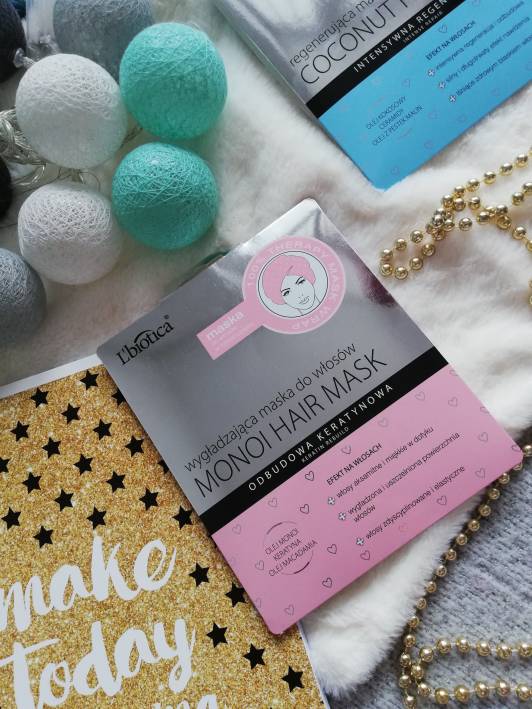 L'biotica Wygładzająca maska do włosów Monoi Hair Mask, Odbudowa keratynowa