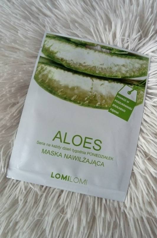 LOMI LOMI Maska do twarzy w płacie, Nawilżająca, Aloes