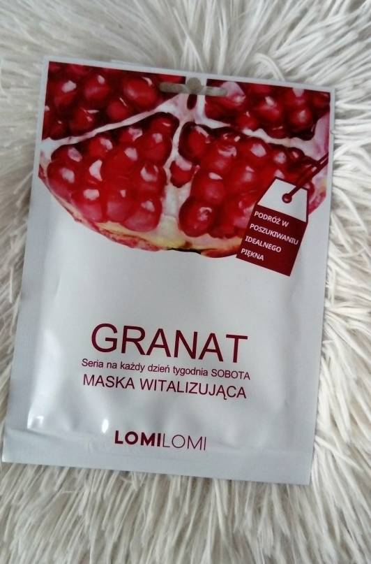 LOMI LOMI Maska do twarzy w płacie, Witalizująca, Granat