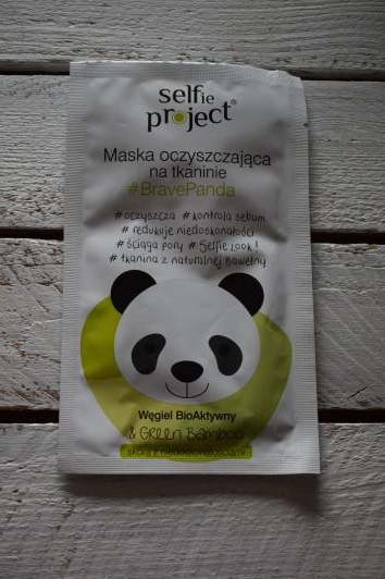 Selfie Project Maska do twarzy w płacie, Na tkaninie, #BravePanda