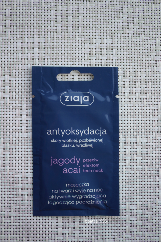 Ziaja Antyoksydacja, Jagody Acai, Maseczka na twarz i szyję, Na noc