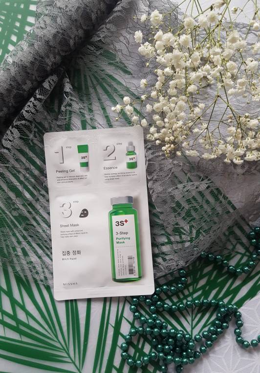 MISSHA 3Step Purifying Mask, oczyszczająca maska w płacie z oczarem