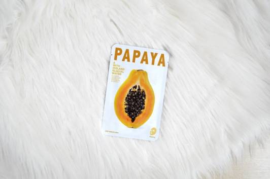 CNF Cosmetics Maska do twarzy w płachcie, Papaya With Iceland Glacial Water