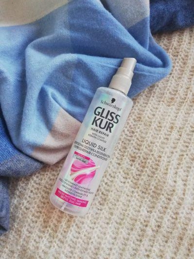 Schwarzkopf Gliss Kur, Liquid Silk, Odżywka do włosów w sprayu, Regeneracyjna