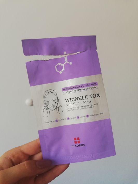 Leaders Cosmetics Skin Clinic, Przeciwzmarszczkowa maska w płachcie, Wrinkle Tox Skin Clinic Mask