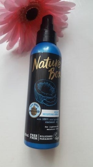 Nature Box Spray do włosów, Nawilżający, Olej kokosowy