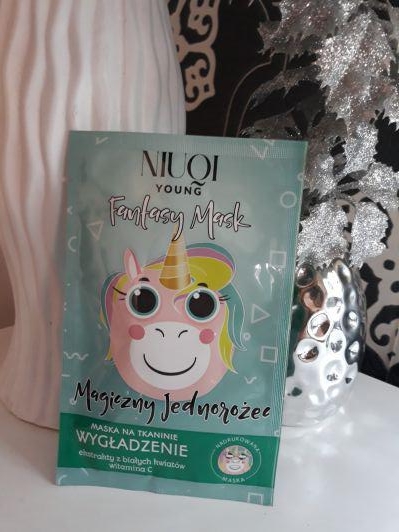 NIUQI Maska na tkaninie, Fantasy Mask, Wygładzenie, Magiczny Jednorożec