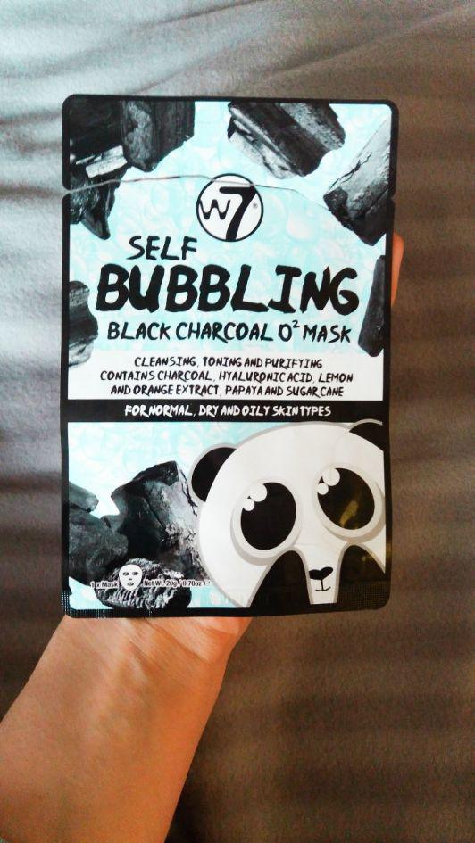 W7 Maseczka do twarzy, Bąbelkowa, Self Bubbling Black Charcoal O2 Mask