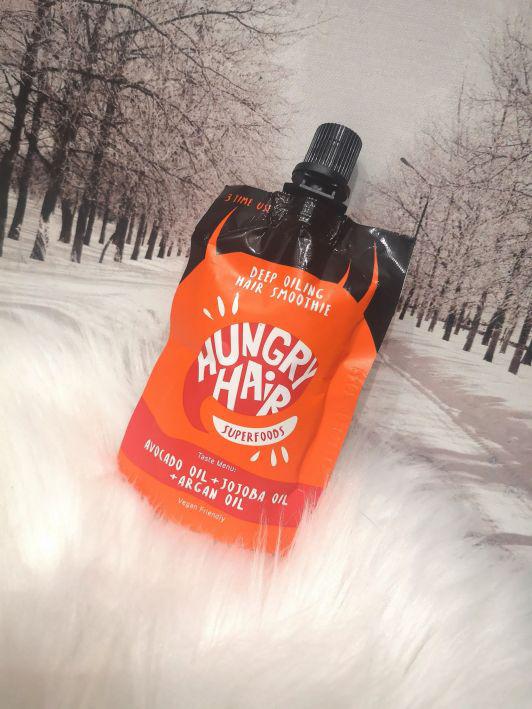 Hungry Hair Superfoods, Maska do włosów, Smoothie, Olejek awokado, jojoba i arganowy