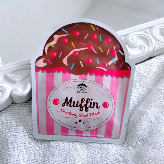 Dr. Mola Maska do twarzy w płacie, Cranberry Muffin, Ujędrniająco-nawilżająca