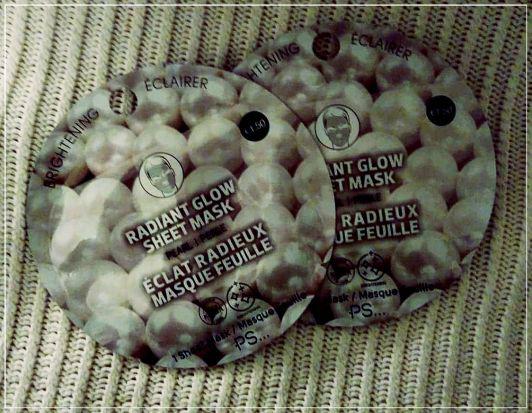PS... Maseczka do twarzy w płacie, Radiant Glow Sheet Mask, Pearl