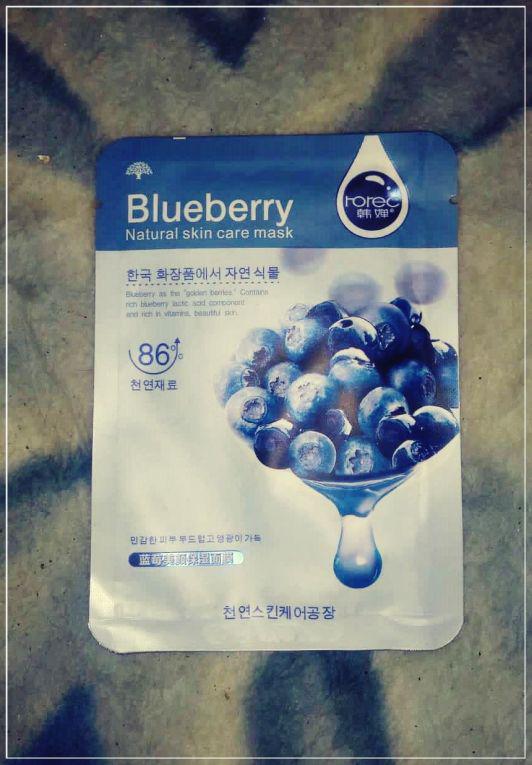 Rorec Maska do twarzy w płacie, blueberry