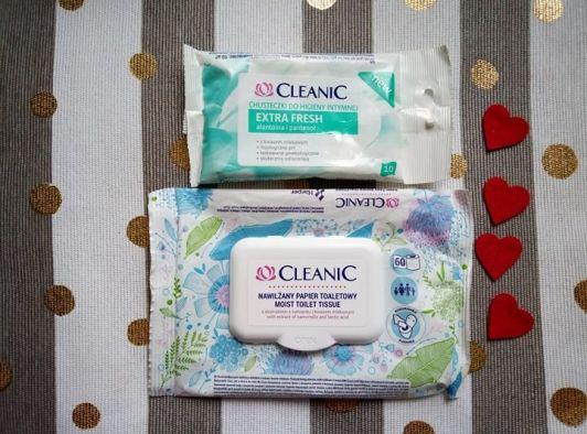 Cleanic Chusteczki do higieny intymnej, Extra Fresh i nawilżany papier toaletowy