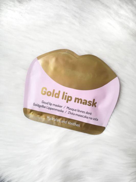 Mascot Europe Maska na usta, Złota, Gold lip mask