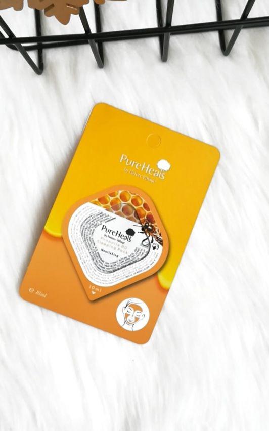 Pureheal's Propolis, Maska do twarzy, Nocna, Odżywcza-rozświetlająca, Z propolisem 80%