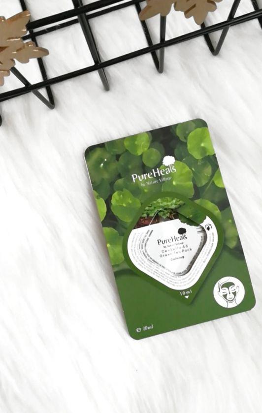 Pureheal's Centella, Maska do twarzy, Łagodząca, Z zieloną herbatą i wąkrotą azjatycką 65%