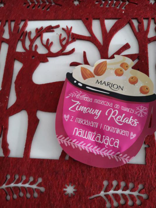 Marion Zimowy Relaks, Maseczka do twarzy, Kremowa, Nawilżającą, Z migdałami i rokitnikiem