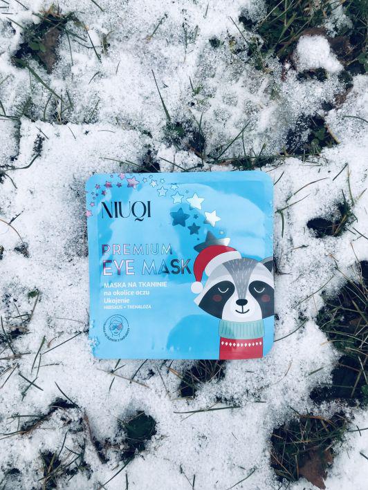 NIUQI Premium Eye mask, maska na tkaninie na okolice oczu, ukojenie