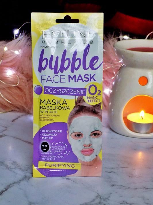 Eveline Bubble Face Mask, Maska do twarzy w płacie, Bąbelkowa, Oczyszczenie