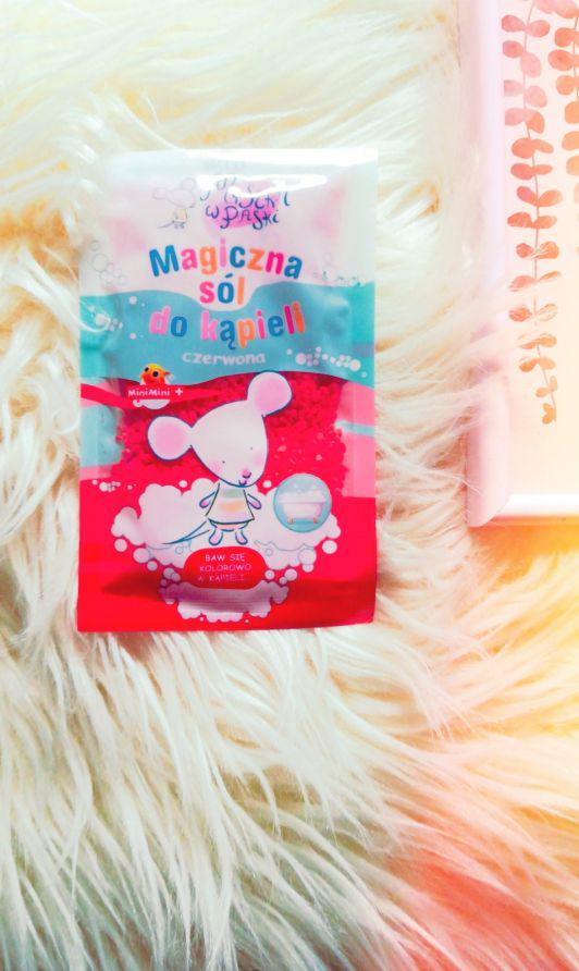 Myszka w paski Sól do kąpieli, Magiczna, Czerwona