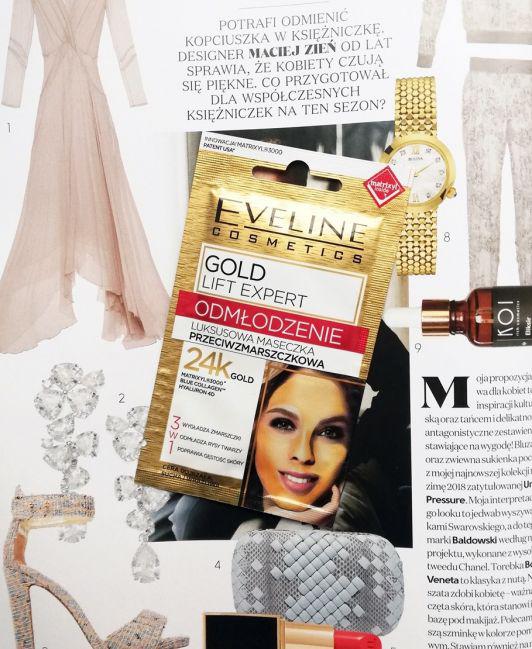 Eveline Gold Lift Expert, Maseczka do twarzy, Luksusowa i przeciwzmarszczkowa, Odmłodzenie