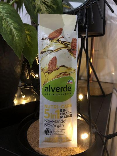 Alverde Maska do włosów, Nutri Care 5w1, Olej migdałowy i olej arganowy