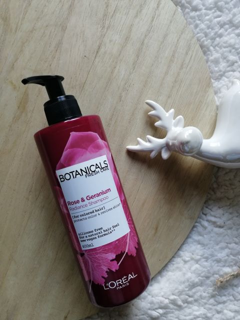 L'Oréal Botanicals Fresh Care, Szampon do włosów, Nadający blask, Włosy farbowane, Róża i Geranium