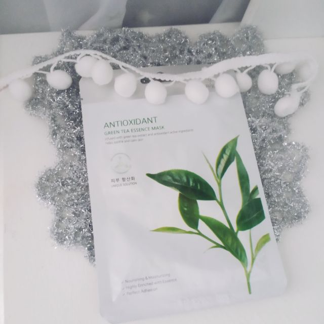 BeauuGreen Maska do twarzy w płacie, Antioxidant, Green Tea Essence Mask 