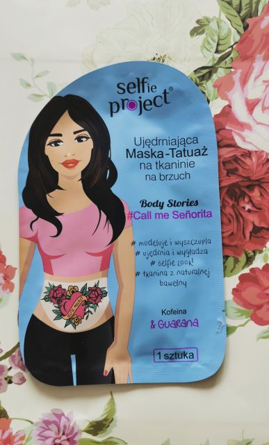 Selfie Project Body stories #Call me Seniorita, Maska-Tatuaż na tkaninie na brzuch, Kofeina i Guarana