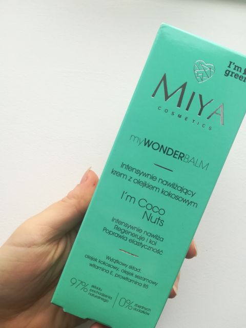 Miya Cosmetics myWONDERbalm, I'm Coco Nuts, Krem do twarzy, Intensywnie nawilżający, Olejek kokosowy