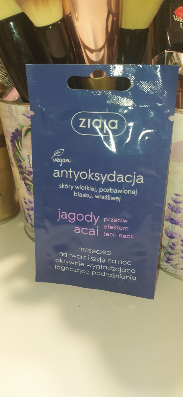 Ziaja Antyoksydacja, Jagody Acai, Maseczka na twarz i szyję, Na noc
