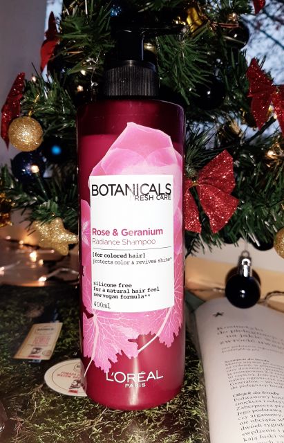 L'Oréal Botanicals Fresh Care, Szampon do włosów, Nadający blask, Włosy farbowane, Róża i Geranium