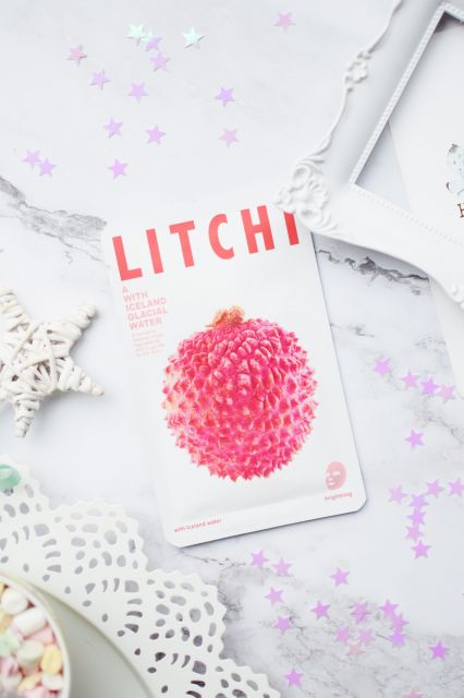 Mishe Maska do twarzy w płacie, Litchi, Z wodą lodowcową