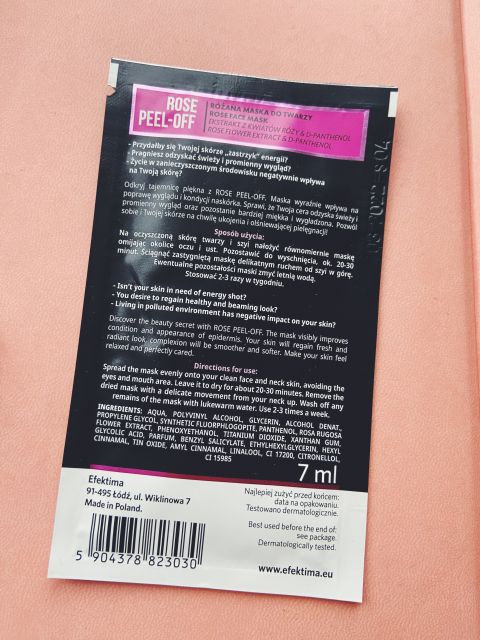 Rose Peel Off Efektima maseczka 