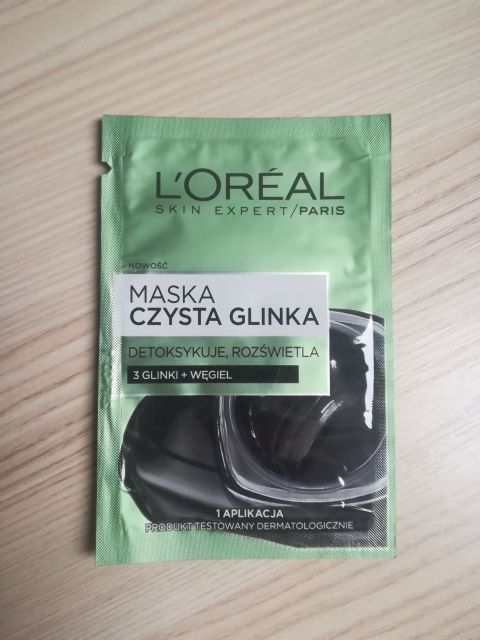 L'Oréal Czysta Glinka, Maska do twarzy, 3 glinki + węgiel, Detoksykuje i rozświetla