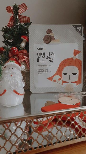 Yadah Maska do twarzy w płacie, Z serum ze śluzu ślimaka, Collagen Mask Pack