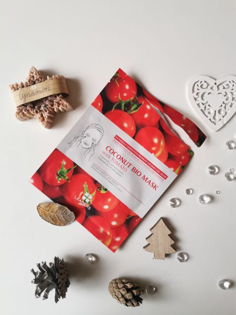 Leaders Cosmetics Coconut Bio Mask with Tomato, Maska w płachcie z ekstraktem z pomidora