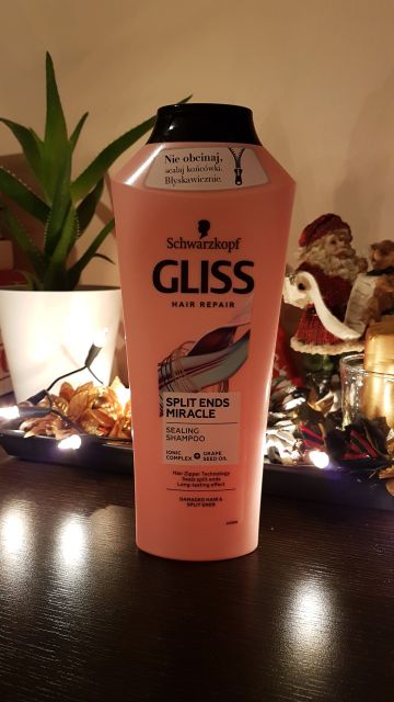 Schwarzkopf Gliss, Split Ends Miracle, Szampon do włosów, Z kompleksem jonowym i olejem z pestek winogron