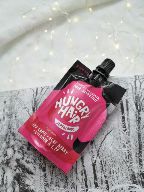 Hungry Hair Superfoods, Maska do włosów, Smoothie, Camu Camu, Jagody acai i witaminy A, E, PP