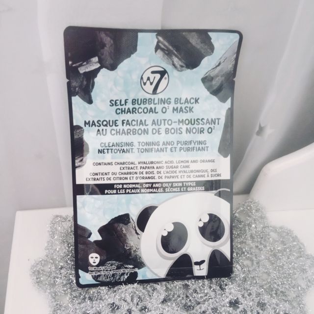 W7 Maseczka do twarzy, Bąbelkowa, Self Bubbling Black Charcoal O2 Mask