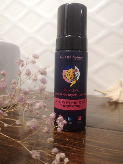 Gift of Nature Pianka do mycia twarzy. Do cery pieknej choć naczynkowej.
